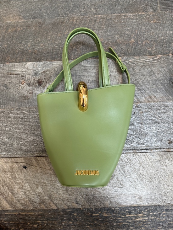Jacquemus Handbags - Jacquemus lime green Le Chiquito mini bucket bag with gold hardware